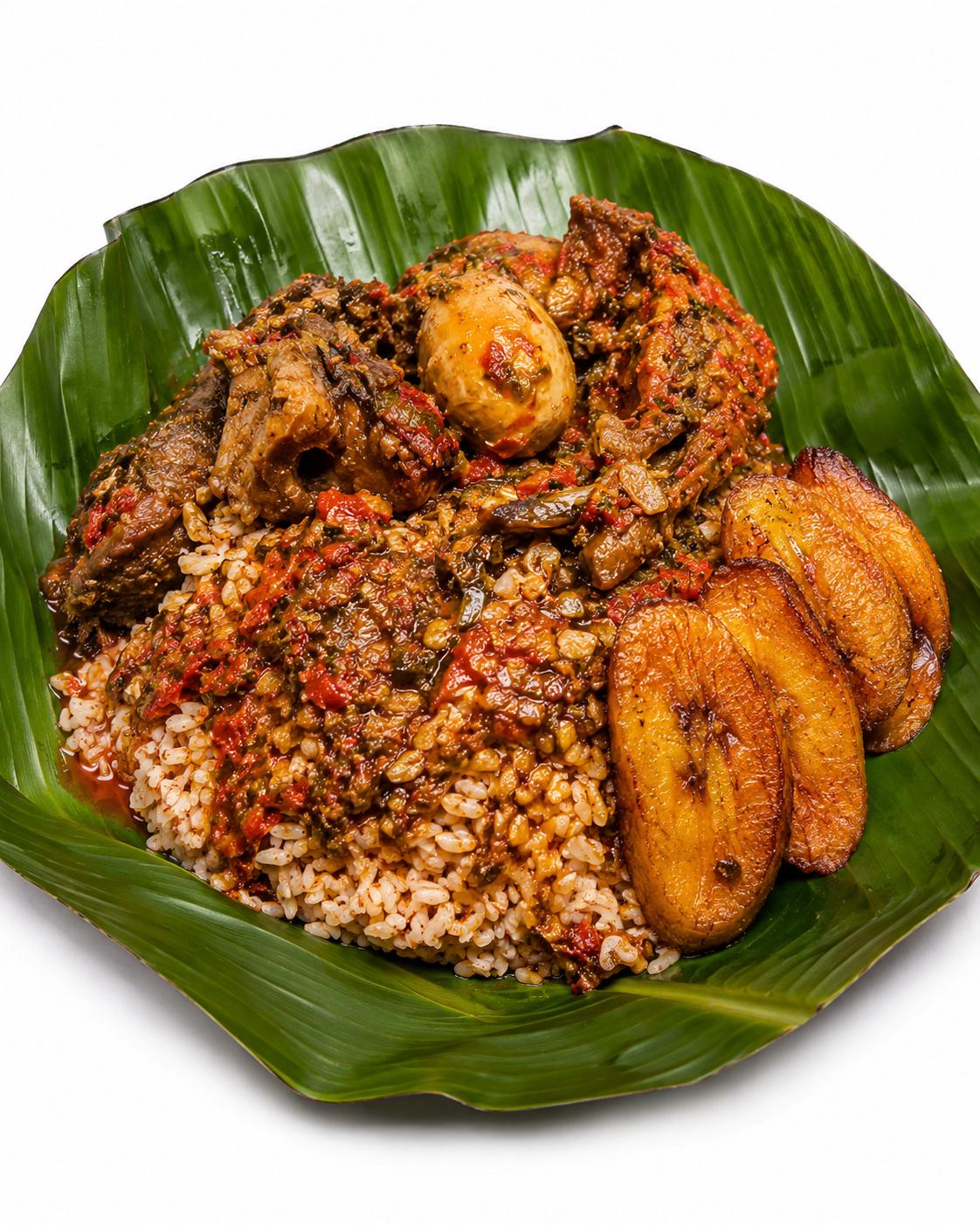 Ofada Rice & Ayamase Sauce